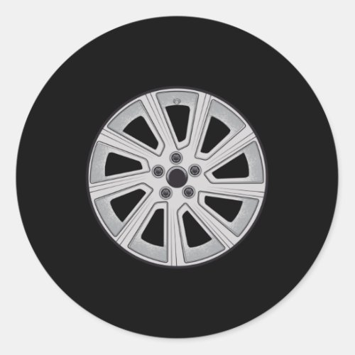 Wheel Rim Classic Round Sticker