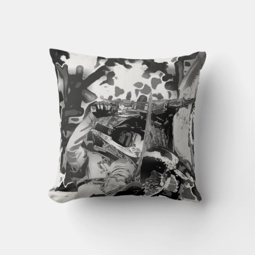 Wheel Stand _ Freestyle Motocross Stunt Throw Pillow