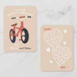 Wheel-y Awesome kids bike classroom Valentine Note Card