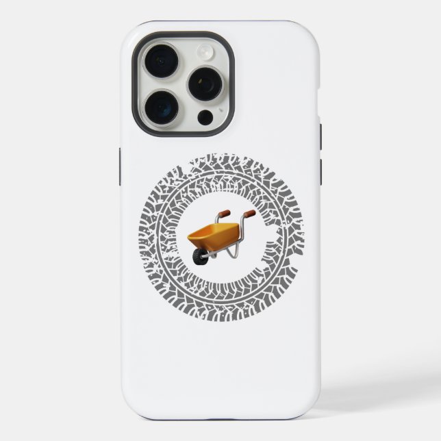 wheelbarrow drift, burnout iphone case (Back)