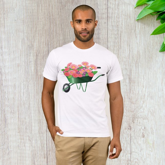 Wheelbarrow Full Of Flowers Mens T-Shirt (Creator Uploaded)