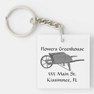 Wheelbarrow Vintage Keychain