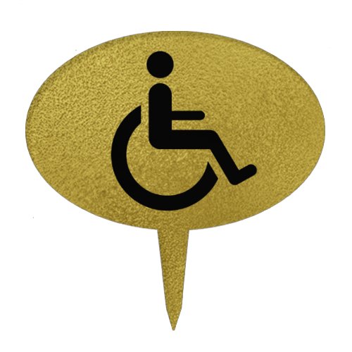 Wheelchair Access _ Handicap Chair Symbol Cake Topper