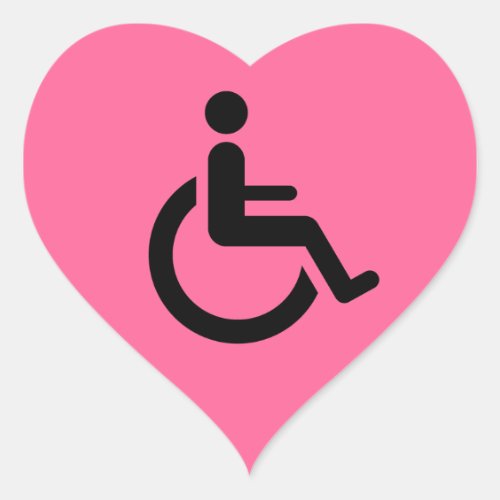 Wheelchair Access _ Handicap Chair Symbol Heart Sticker