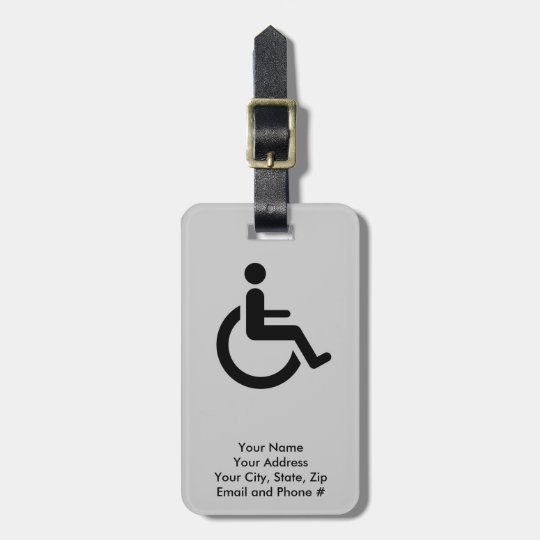Wheelchair Access - Handicap Chair Symbol Luggage Tag | Zazzle