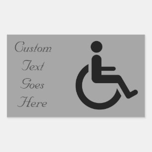 Wheelchair Access - Handicap Chair Symbol Rectangular Sticker