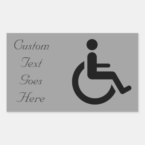 Wheelchair Access _ Handicap Chair Symbol Rectangular Sticker