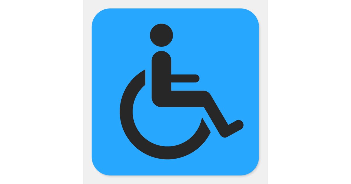 Wheelchair Access - Handicap Chair Symbol Square Sticker | Zazzle
