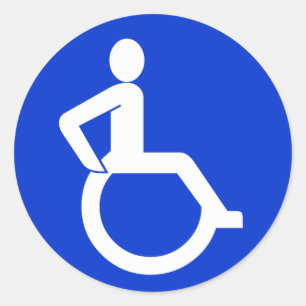 Wheelchair Accessibility Sign Classic Round Sticker