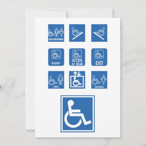 Wheelchair Accessibility Signs Invitation