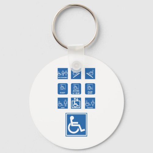 Wheelchair Accessibility Signs Keychain