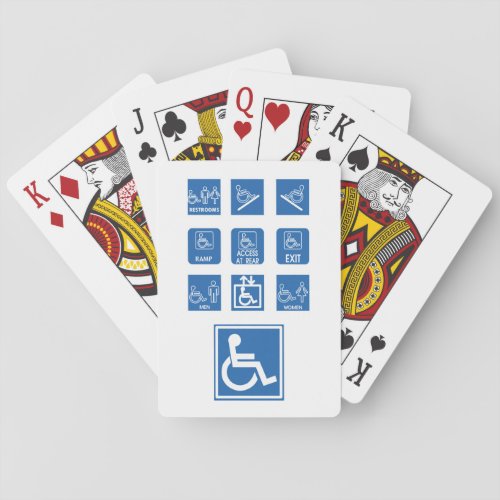 Wheelchair Accessibility Signs Playing Cards