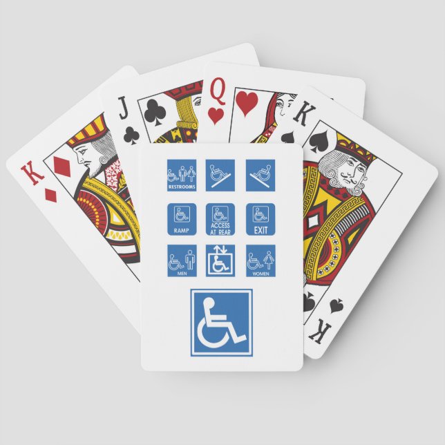 Wheelchair Accessibility Signs Poker Cards (Back)