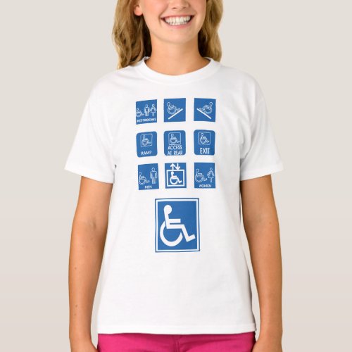 Wheelchair Accessibility Signs T_Shirt
