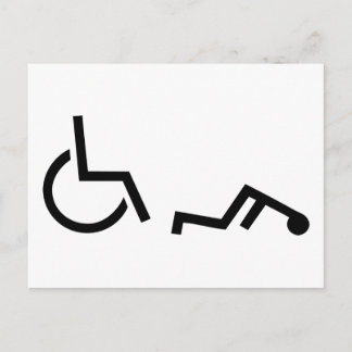 Wheelchair accident postcard
