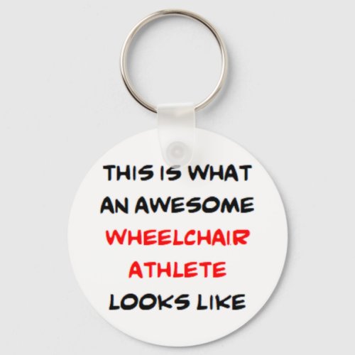 wheelchair athlete awesome keychain
