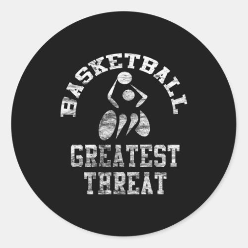 Wheelchair Basketball Greatest Threat  Classic Round Sticker