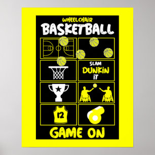 Wheelchair Basketball Players Poster