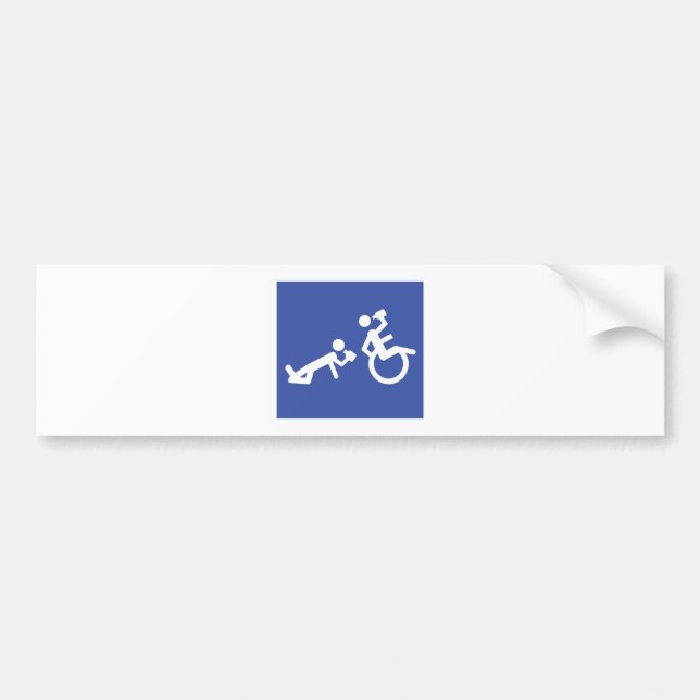 wheelchair boozer bumper sticker (Front)