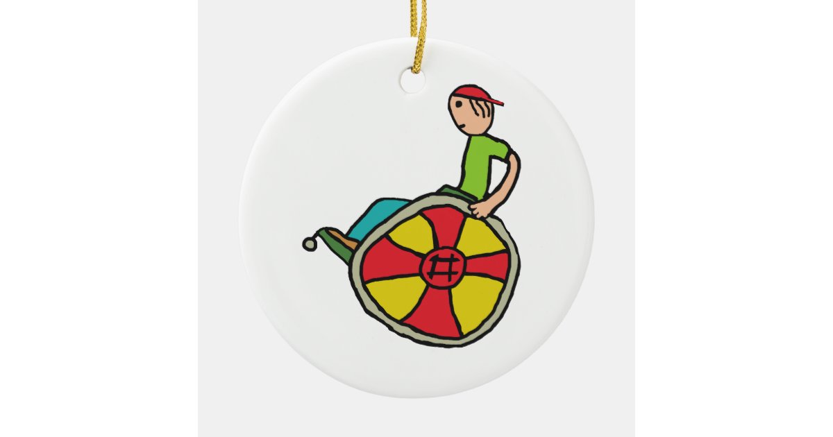 Wheelchair Ceramic Ornament Zazzle