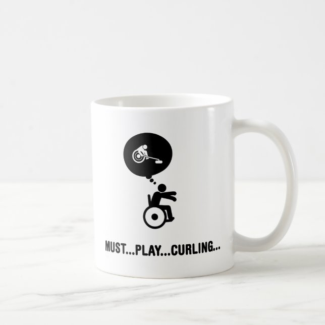 Wheelchair Curling Coffee Mug (Right)