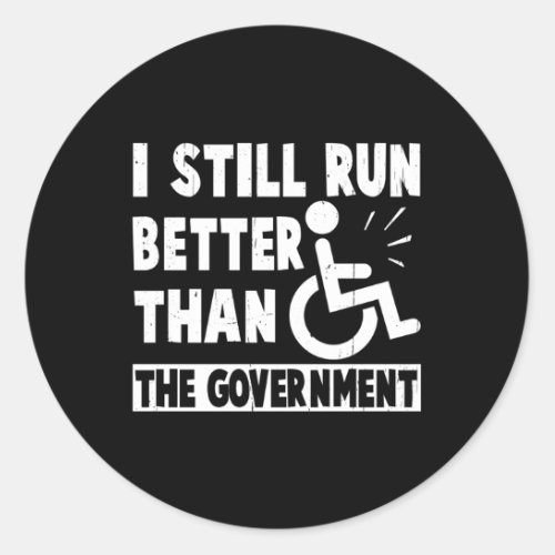 Wheelchair Disability Handicap Classic Round Sticker