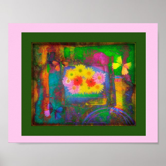 "Wheelchair Flower Cart Poster (Front)