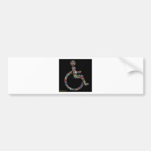 wheelchair_funky_zazzle.jpeg bumper sticker