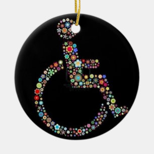 wheelchair_funky_zazzle.jpeg ceramic ornament