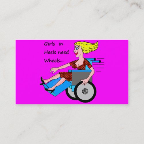 Wheelchair Girl in Heels Business Card