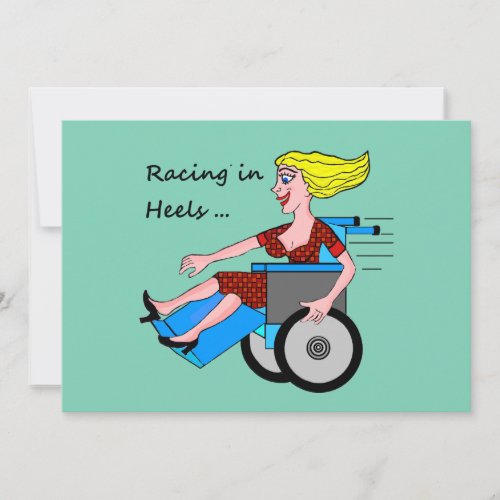 Wheelchair Girl in Heels Invitation