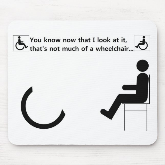 Wheelchair Handicap Logo Mouse Pad (Front)