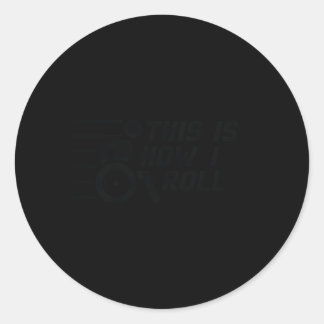 Wheelchair Handicap People Drive Classic Round Sticker