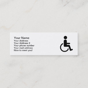 Wheelchair handicaped icon mini business card