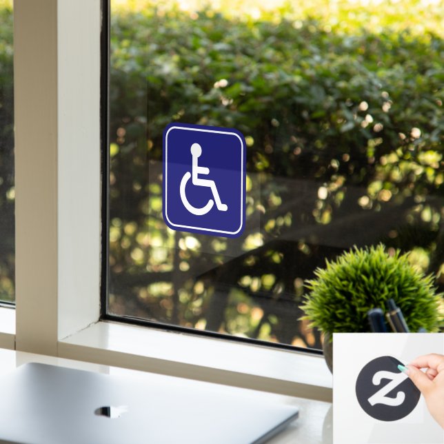 Wheelchair Handicapped Access Home Business  Window Cling (Office)