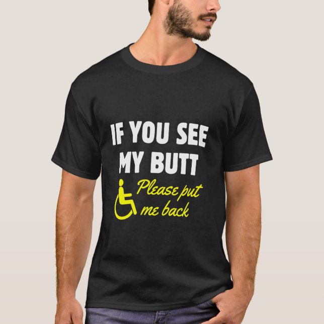Wheelchair Humor Handicap Disability Amputation Tr T-Shirt (Front)