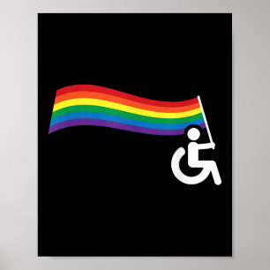 Wheelchair Humor Shirt _ Gift Gay Lesbian Supporte Poster