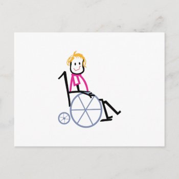 Wheelchair Kid Postcard by Grandslam_Designs at Zazzle