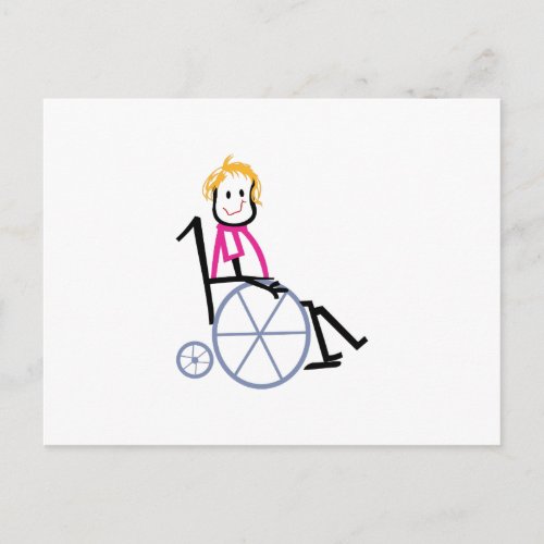 Wheelchair Kid Postcard