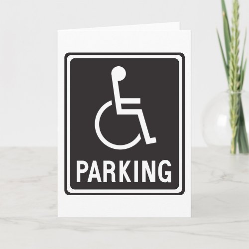 Wheelchair Parking Symbol Card