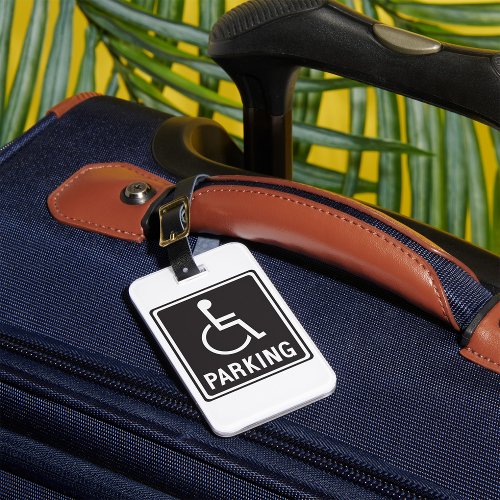 Wheelchair Parking Symbol Luggage Tag