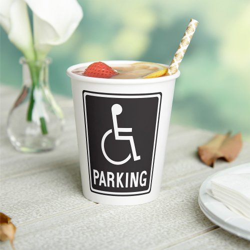 Wheelchair Parking Symbol Paper Cups