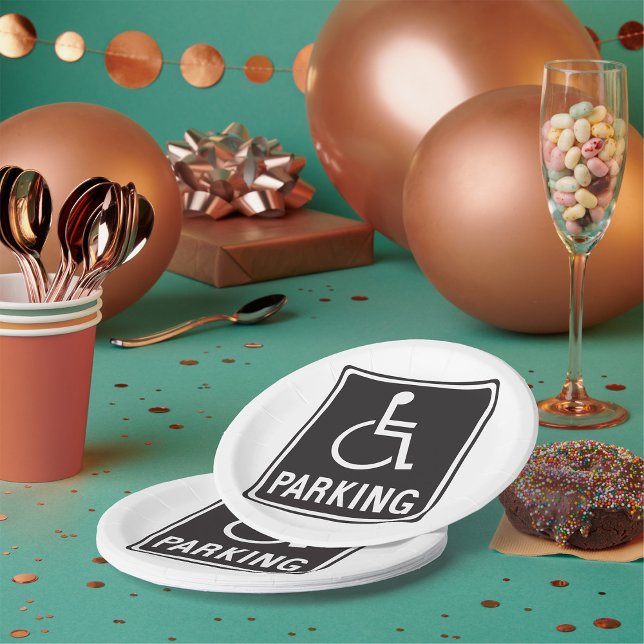 Wheelchair Parking Symbol Paper Plates (Creator Uploaded)