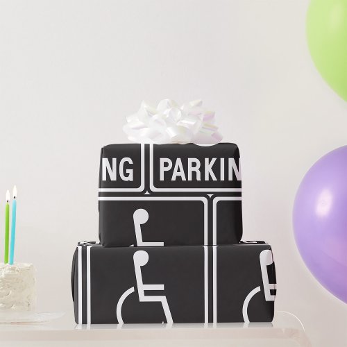 Wheelchair Parking Symbol Wrapping Paper