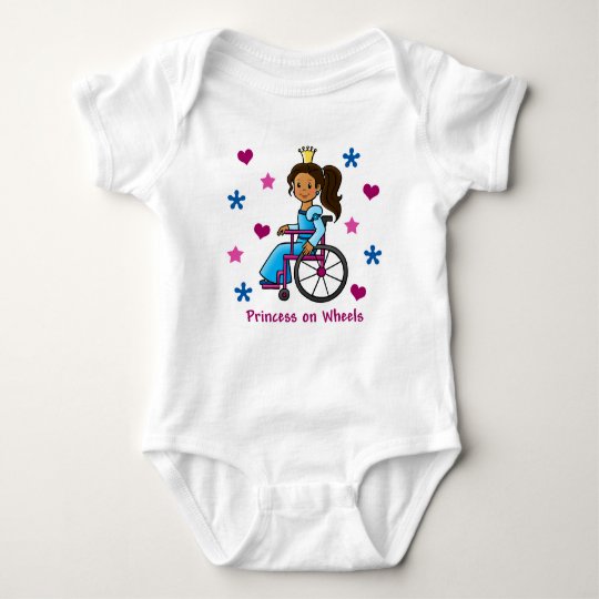 Wheelchair Princess Baby Bodysuit