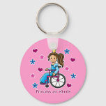 Wheelchair Princess Keychain at Zazzle