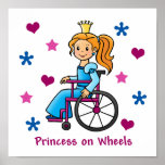 Wheelchair Princess Poster at Zazzle