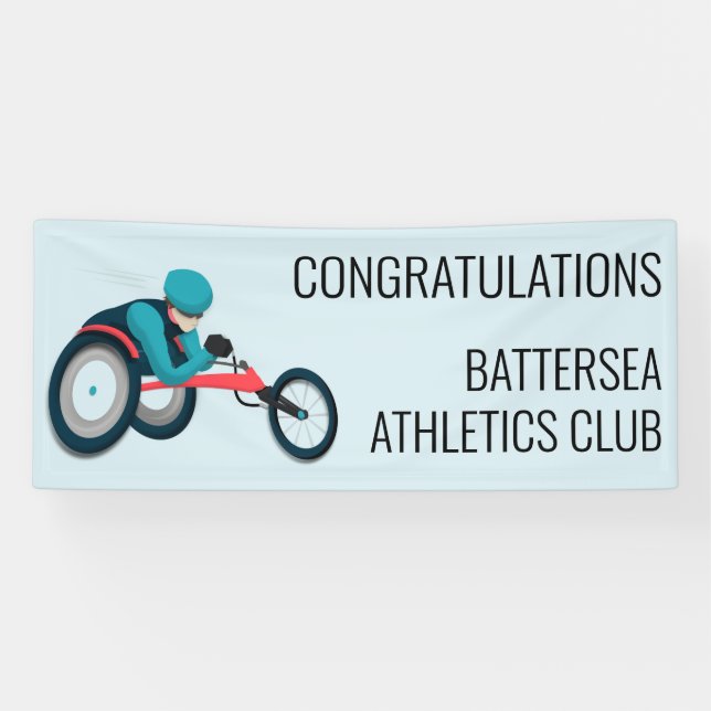 Wheelchair Racing Banner (Horizontal)