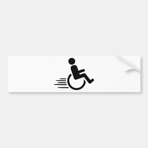 Wheelchair racing bumper sticker