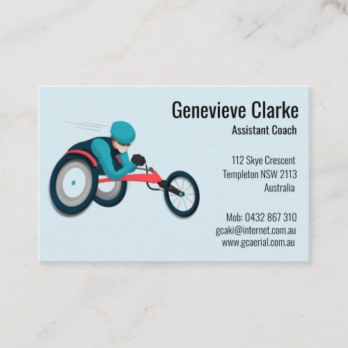 Wheelchair Racing Business Card